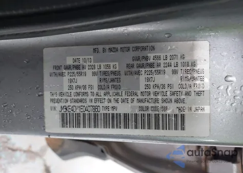 2014 Mazda Cx-5 Grand Touring z USA, uszkodzony, nr VIN JM3KE4DY1E0407860